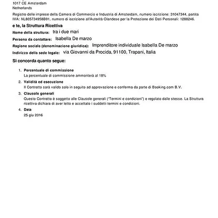 לינה וארוחת בוקר Tra I Due Mari 2*